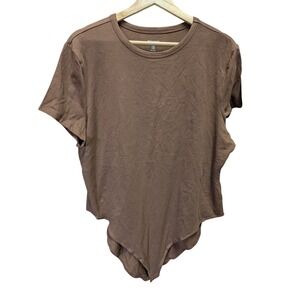 Amazon Essentials Bodysuit Womens XXL Brown Excellent Short Sleeve Crew Neck